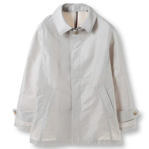 Chambray twill memory spring coat