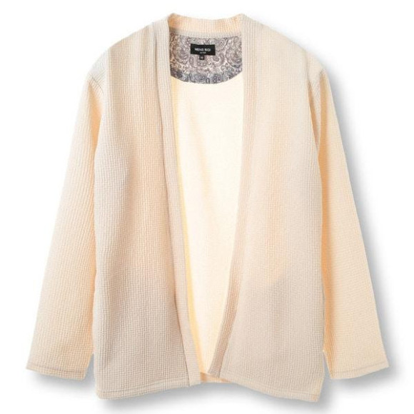 เสื้อคาร์ดิแกนผ้าวาฟเฟิลเซอร์ซักเกอร์