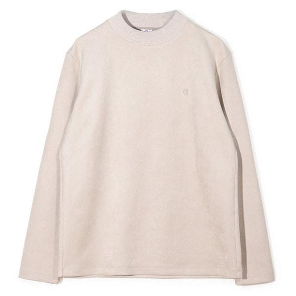スエードタッチモックネックロングTシャツ