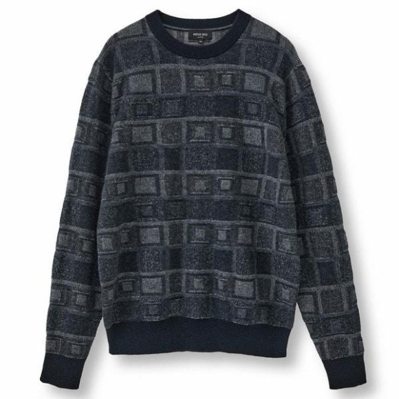 リンクスジャカード クルーネックニット