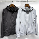 DELEGANT メランジプリントジャージ フーディブルゾン