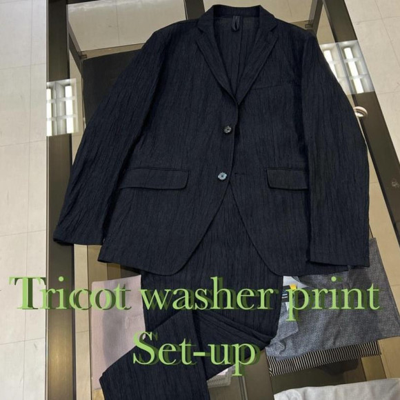 トリコットワッシャープリント セットアップジャケット