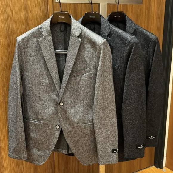  DELEGANT メランジプリントジャージ セットアップジャケット