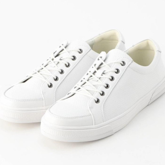 Punching leather sneakers