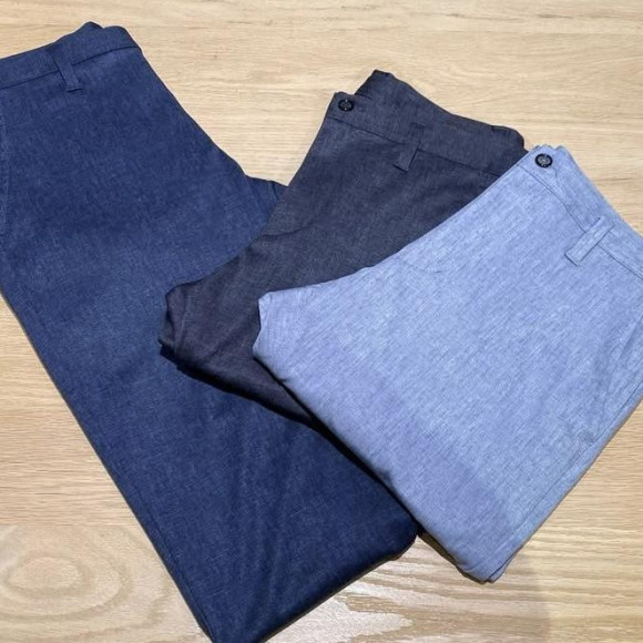 DELEGANT黑色素套装裤子