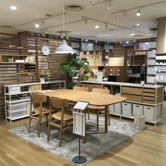 大得価無印良品 MUJI タモ材 エクステンション テーブル ダイニングテーブル