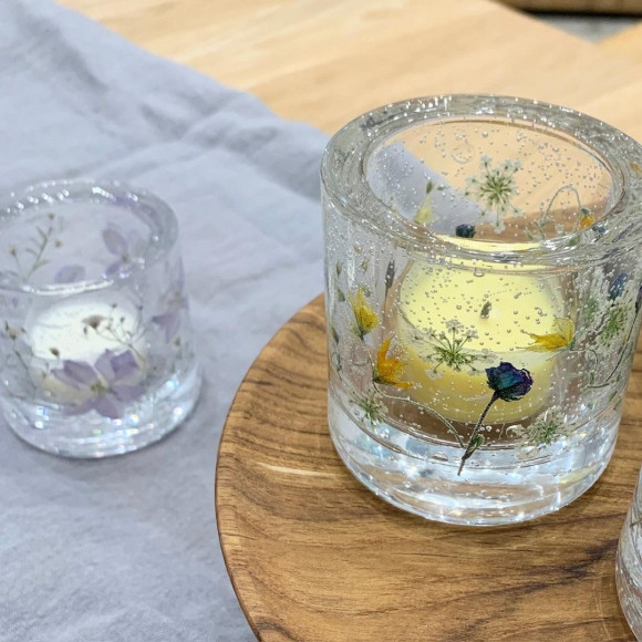 植物とジェルワックスでキャンドルホルダーづくり｜イベントレポート