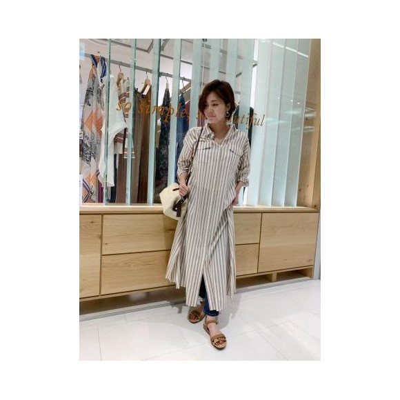 6月のルージュはワンピース推し コットンリネンストライプop ルージュ ヴィフ ラクレ ショップニュース 広島parco パルコ