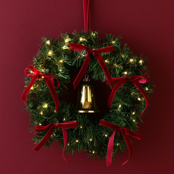 【NEW!】ホリデーシーズンを華やかに彩る、LED付きの豪華なリースのご紹介♪