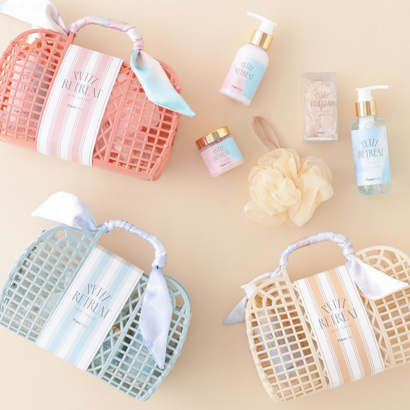 【母の日のギフトにおすすめ❁♡】 おしゃれなカゴバッグに入ったボディケアのギフトセットが新登場☆彡