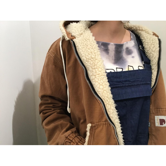 09M036◯ J.CREW ヘビーネル ジャケット 裏ボア アウター M