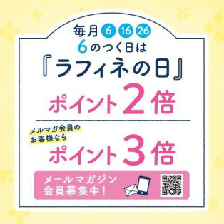 6の付く日はポイント2倍♫