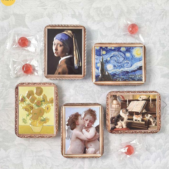 ★絵画ミニ缶☆