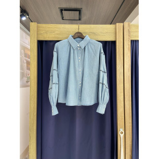［岡山デニム］LADDER LACE DENIM BL