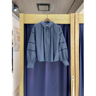 ［岡山デニム］LADDER LACE DENIM BL