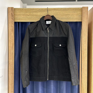 ［岡山デニム］LEATHER DENIM JKT