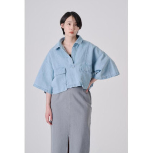 ［岡山デニム］CROPPED SKIPPER DENIM SH