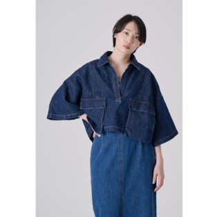 ［岡山デニム］CROPPED SKIPPER DENIM SH