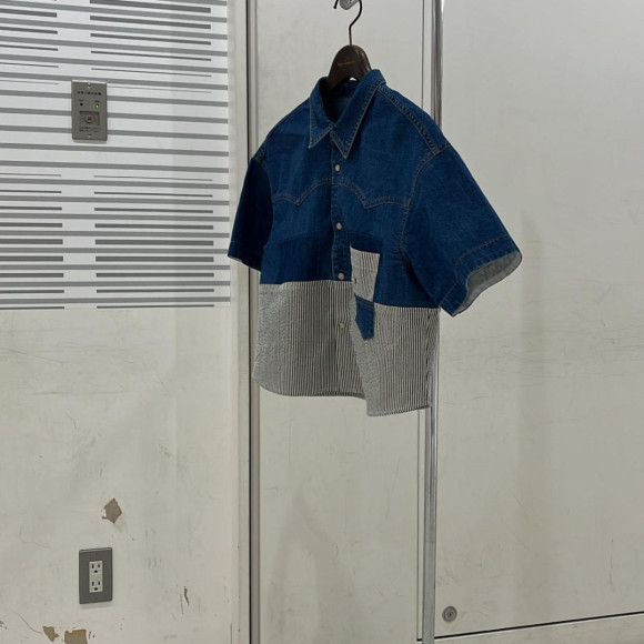 ［岡山デニム］PATCH WORK DENIM SH
