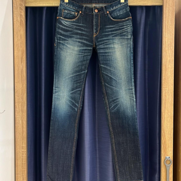 ［岡山デニム］ヴィンテージ3D加工スキニーデニム＜Narrow＞