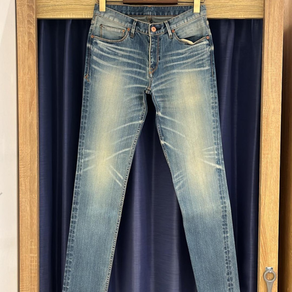 ［岡山デニム］ヴィンテージ3D加工スキニーデニム＜Narrow＞