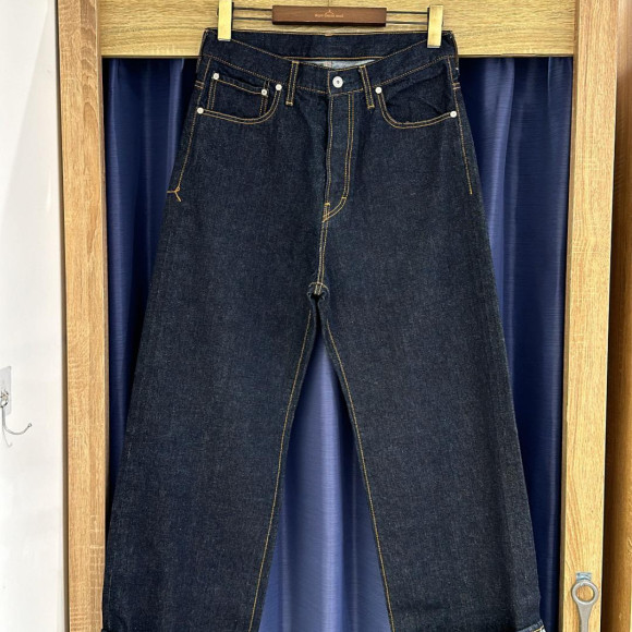 ［岡山デニム］PULL UP EMBROIDEERY DENIM TROUSER