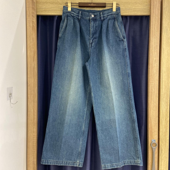 [冈山牛仔裤]2 TUCK WIDE DENIM TROUSER