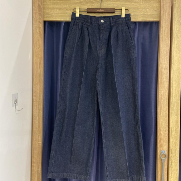 [冈山牛仔裤]2 TUCK WIDE DENIM TROUSER