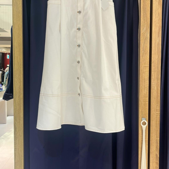 [岡山デニム]BUTTON PANEL LONG SKIRT