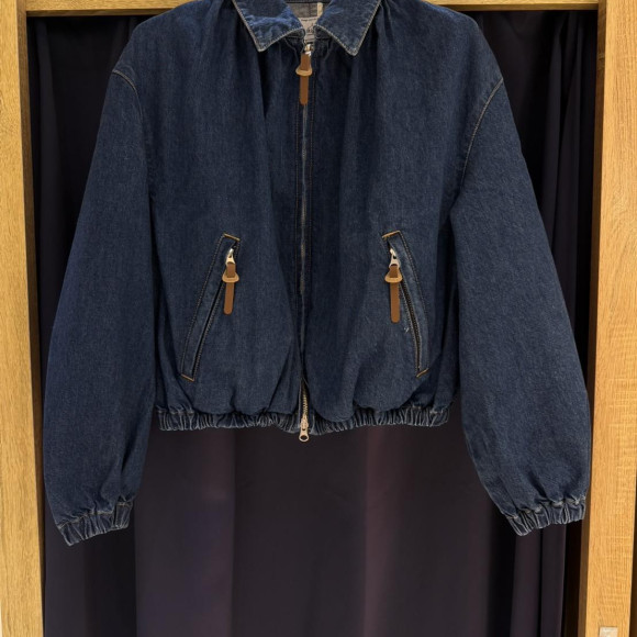 [岡山デニム]DENIM GATHERD ZIP BLOUSON