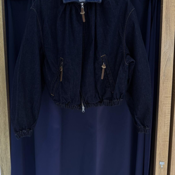 [岡山デニム]DENIM GATHERD ZIP BLOUSON