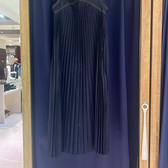 [岡山デニム]DENIM PANEL PLEATS DRESS