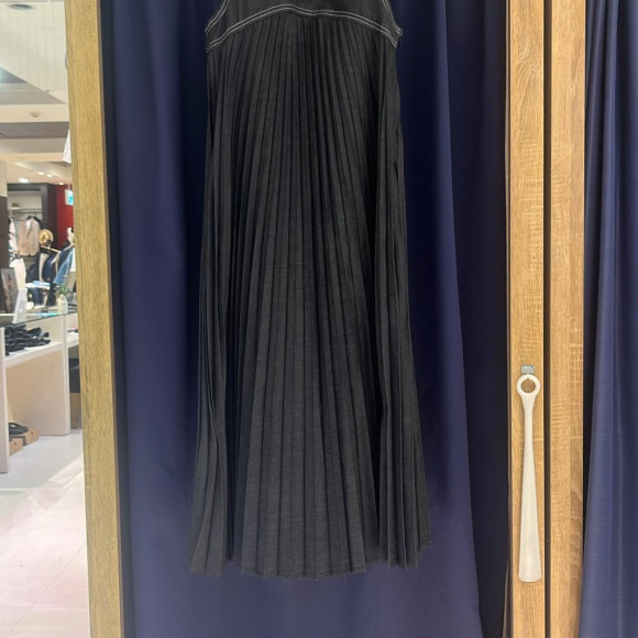 [岡山デニム]DENIM PANEL PLEATS DRESS