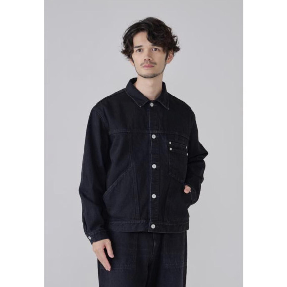 [岡山デニム]PANEL DENIM JACKET (KUR)