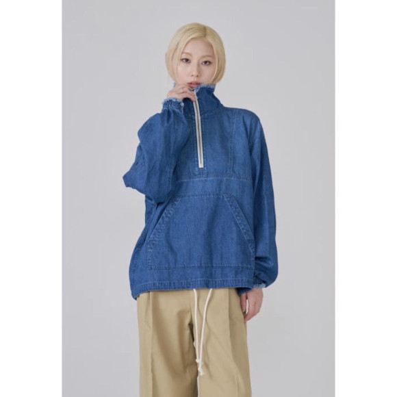 [岡山デニム]HALF ZIP SHIRT
