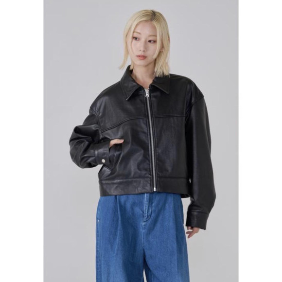 LEATHER BLOUSON JACKET