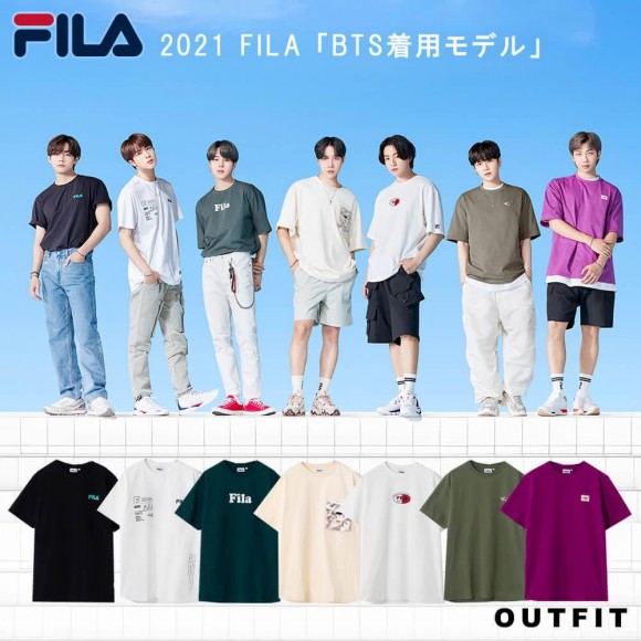 【再入荷】BTS×FILA コラボ 限定Tシャツ