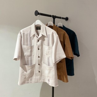 【 MR.OLIVE 】22SS プリーツとポケットが可愛らしいリネンライクなシャツ！！