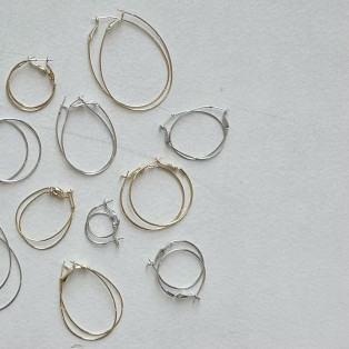 ニッケルフリーフープピアス