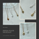 イニシャルプレートネックレス