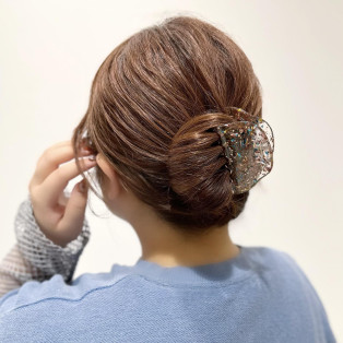グリッタークリアヘアクリップ