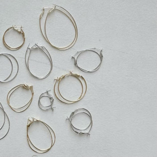 ニッケルフリーフープピアス