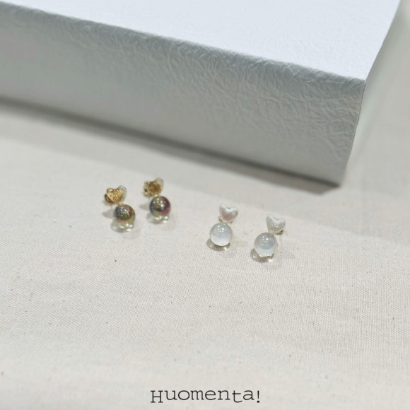 オーロラハートピアス/イヤリング