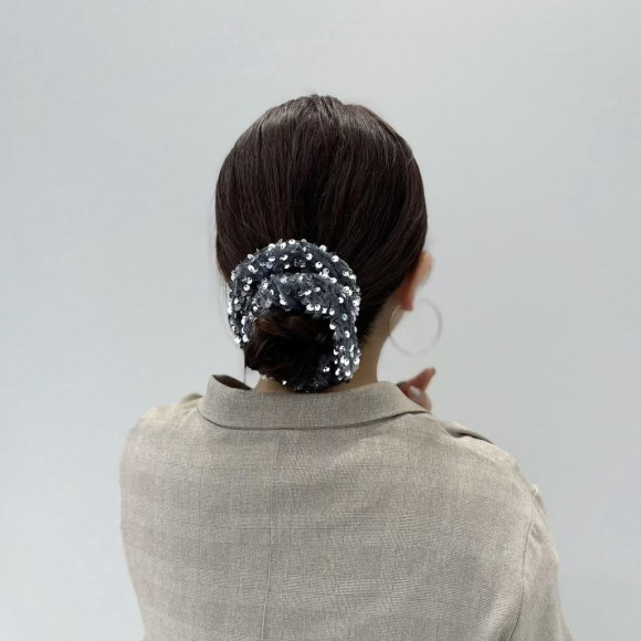 スパンコール×ベロアシュシュ