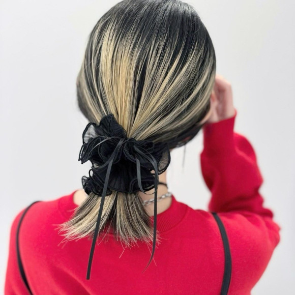 ยางรัดผมแบบจีบ