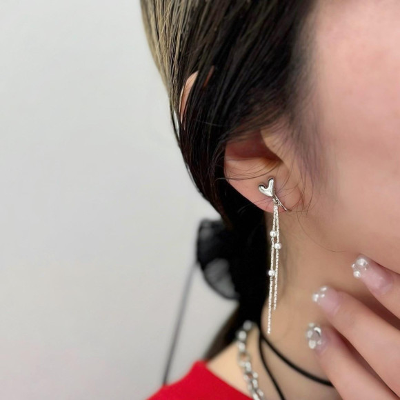 ต่างหูรูปหัวใจ x ไข่มุก