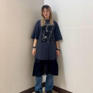 ワンピの上からオーバーサイズT...