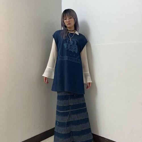 デニムオンデニムですが、シアー...