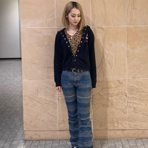 レオパード×スタッズで強めコー...