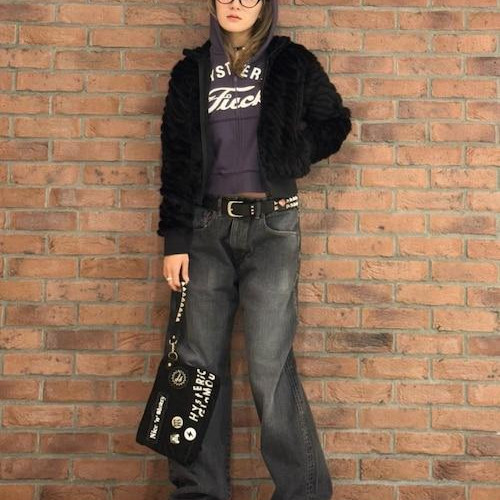 ミニパーカーとパイルジャカード...